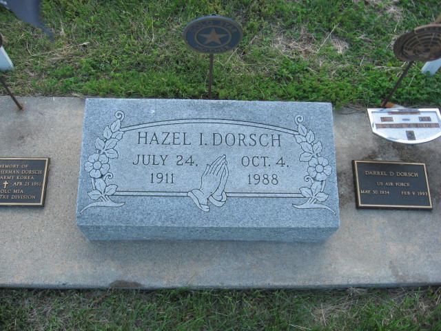 Hazel Iona Hedges Dorsch Grave Photo
