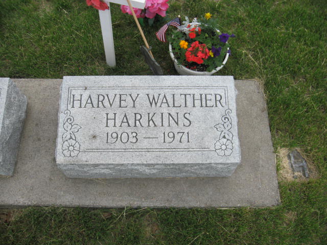 Harvey Walther Harkins Grave Photo