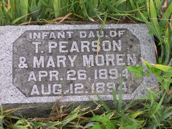 infant daughter  Moren Grave Photo