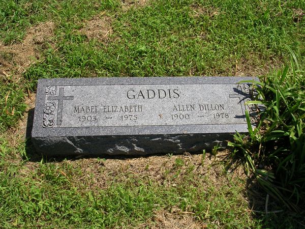 Allen Dillon Gaddis Grave Photo
